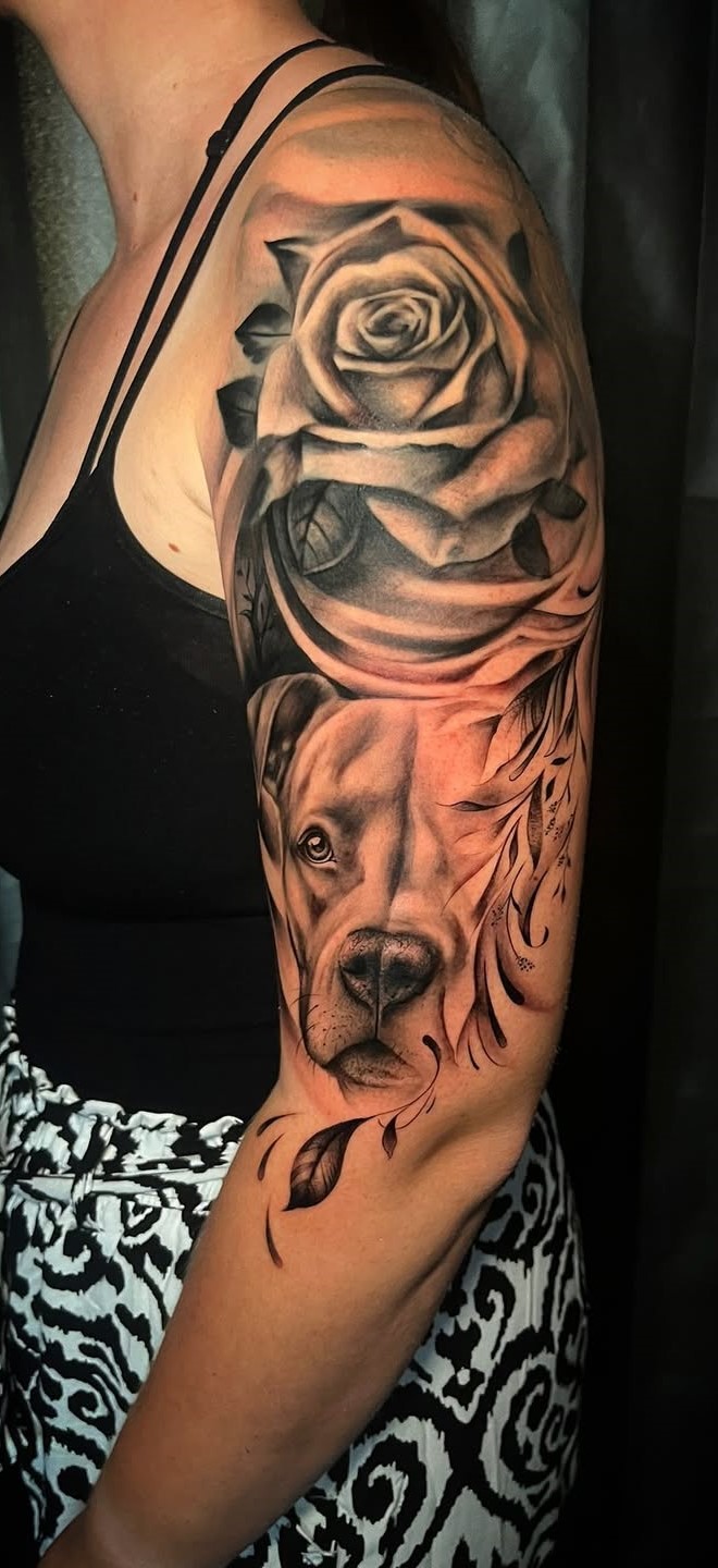 Hund-Tattoo