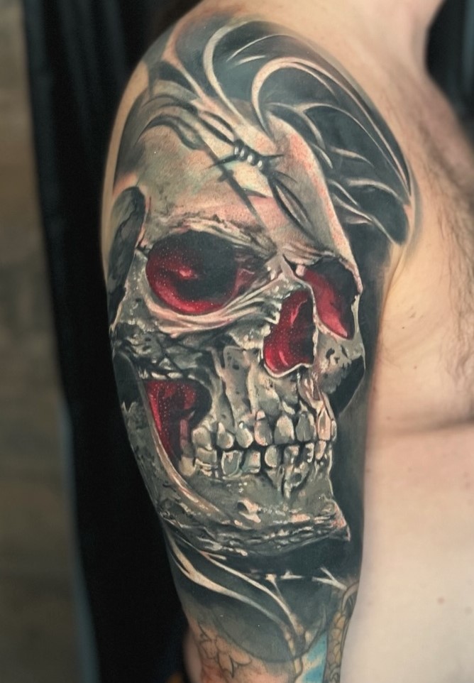 Totenkopf-Tattoo